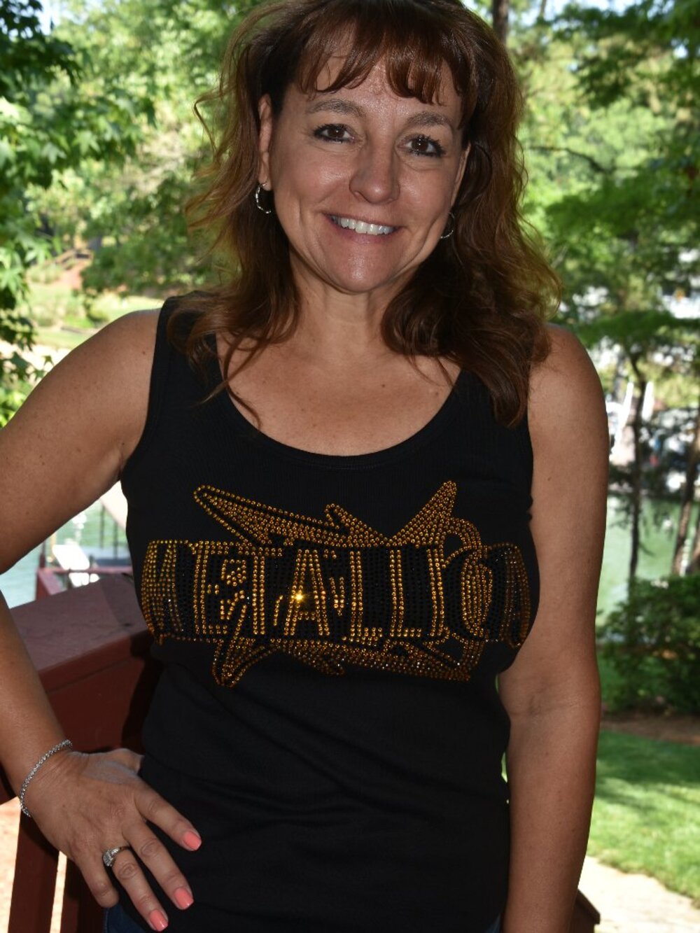 Metallica rhinestone bling black sleeveless tank sz XS S M L XL XXL 1X2…